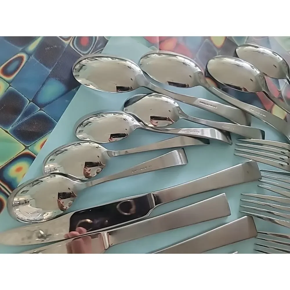 Wallace 18/10 Stainless Flatware Julienne Glossy 21 pc lot Service for 4